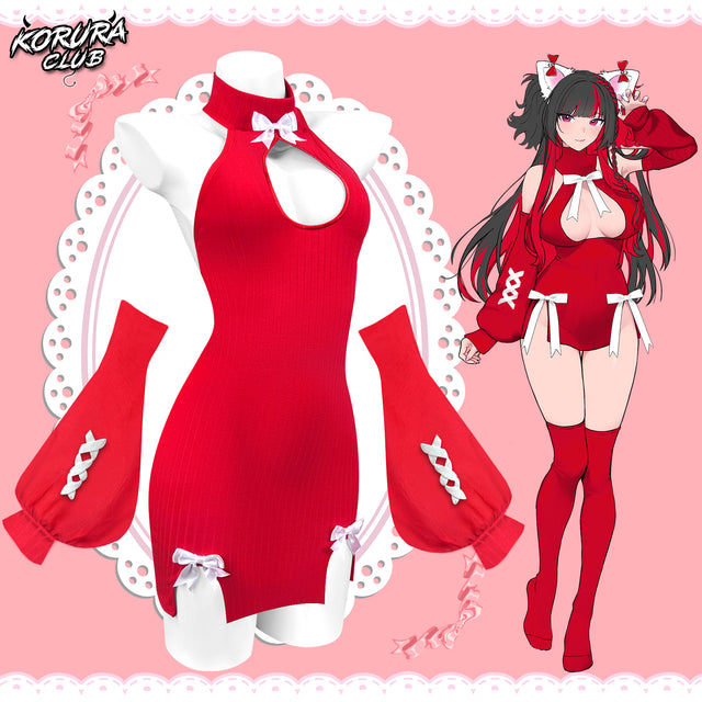 Red Cute Bow sweater MG03