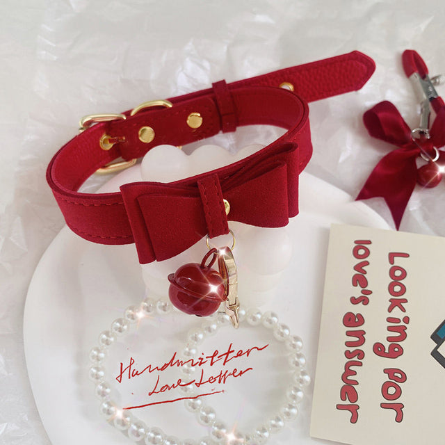 Red Bow Leash Collar SW01