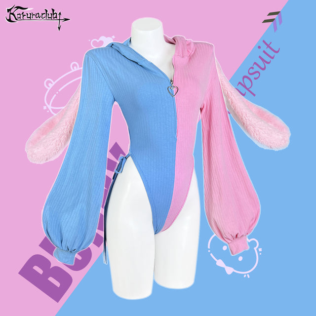 Chic Bunny Ear Hoodie Bodysuit for sale