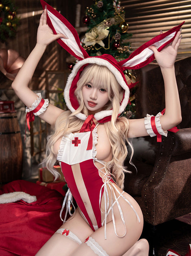 Christmas Snow Bunny Onesie Set SD14