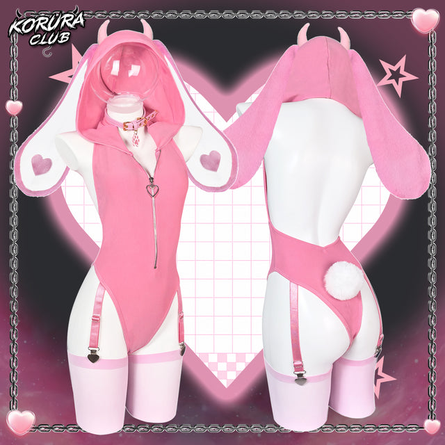 Sleeveless Bunny Costume Bodysuit KO129