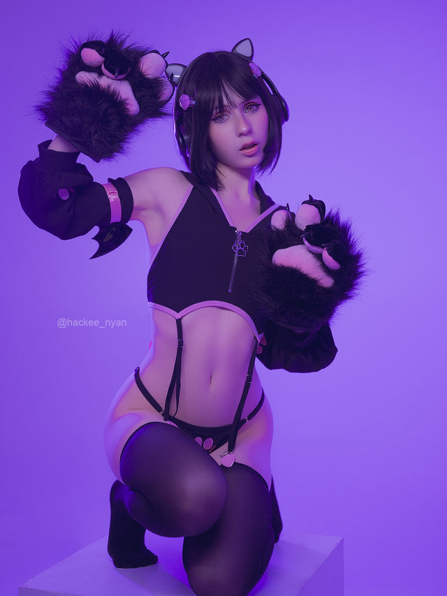 Cat Cosplay Lingerie Vest Set KO156