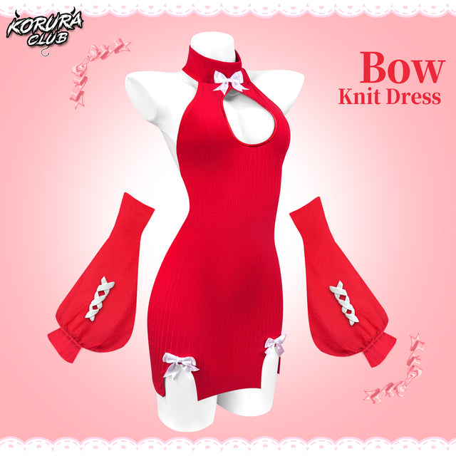 Red Cute Bow sweater MG03