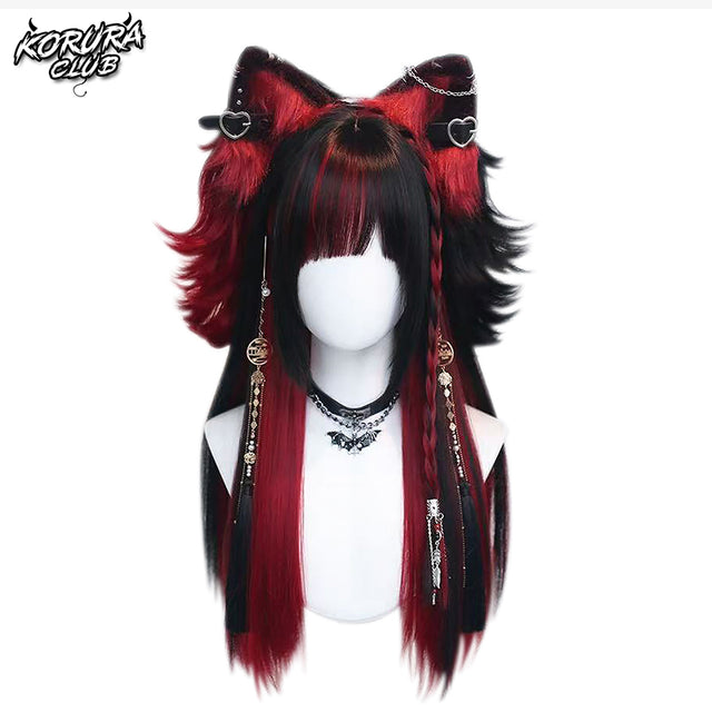 Korura Original Wig #001 Black and Red – KuroNeko Hime