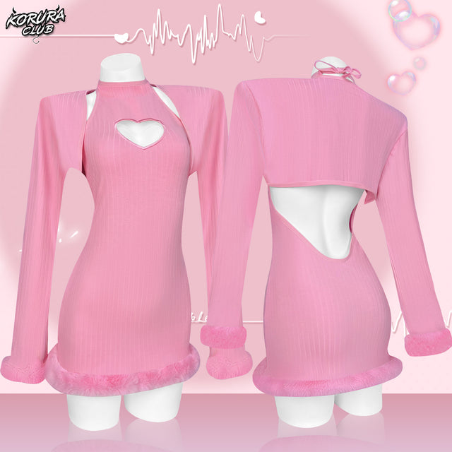 Heart-Trimmed Frayed Skirt KO116