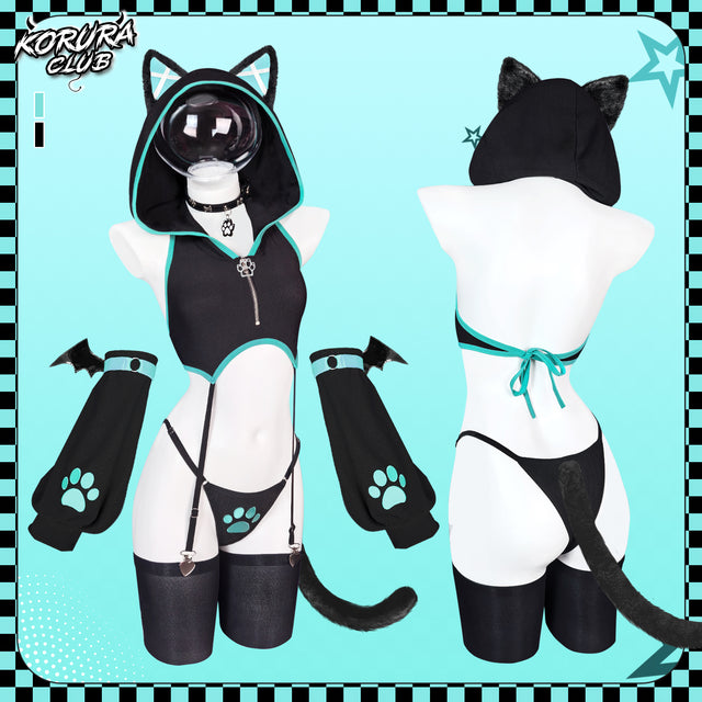 Pre-sale Cat Cosplay Lingerie Vest Set KO156