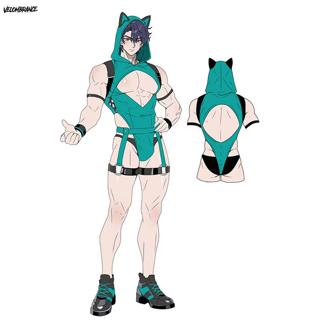 Velombrance Pre-Order Minty Meow Bodysuit (5-Piece Set) AS46