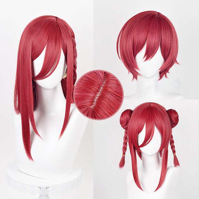 Cosplay Red Bun Wig KW211