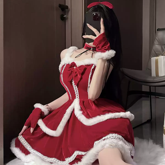 Cosplay Christmas red dress costume SD24