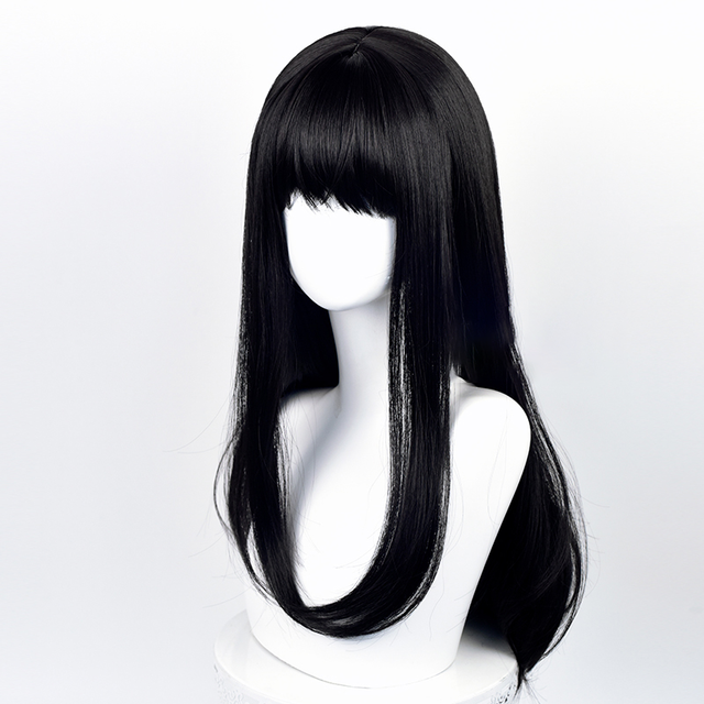 Cosplay Black Medium Length Wig KW209