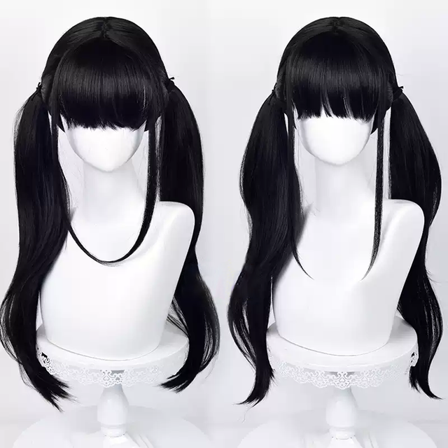 Cosplay Black Long Straight Wig KW215