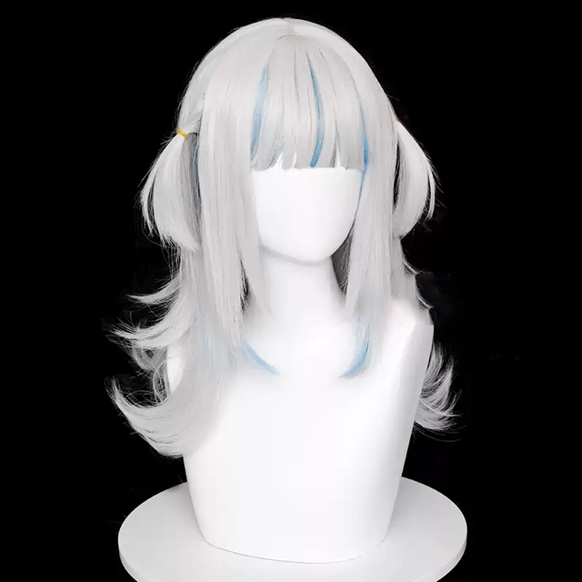 Cosplay White Curly Wig KW224
