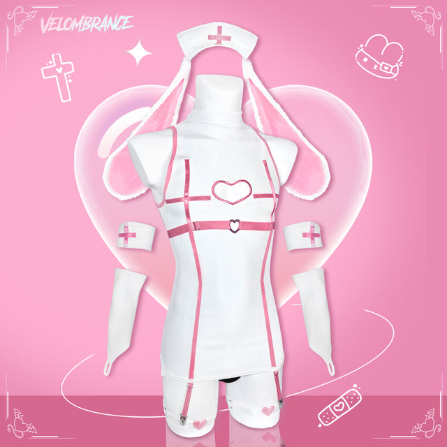 Pre-sale Velombrance Sweetheart Bunny Nurse Dress AS49