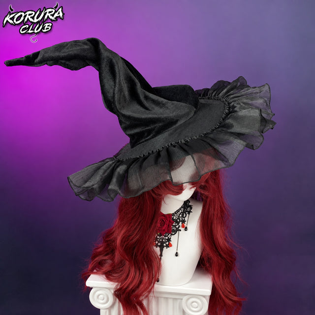Halloween Lace-Trimmed Witch Hat HH05