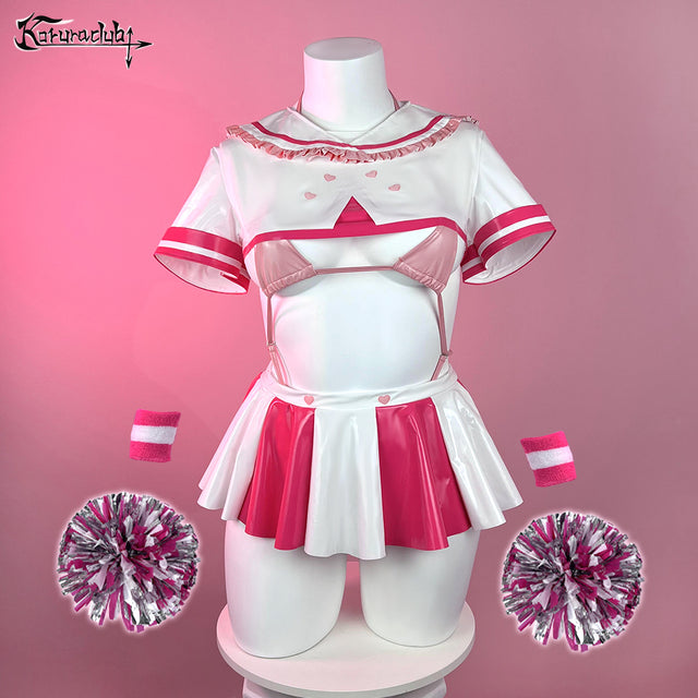Plus Size Love-heart cheerleader Sailor Lingerie PS13 （6-Piece Set）