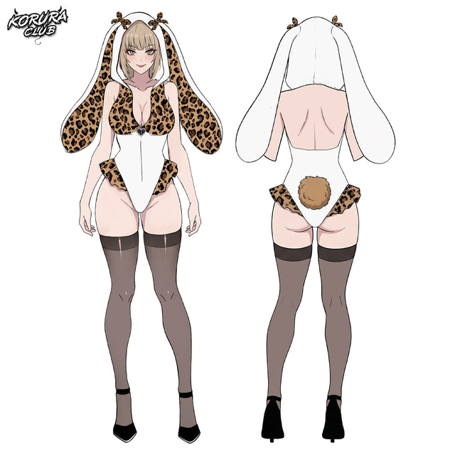 Pre-sale Cosplay Leopard Print Bunny Lingerie KO141