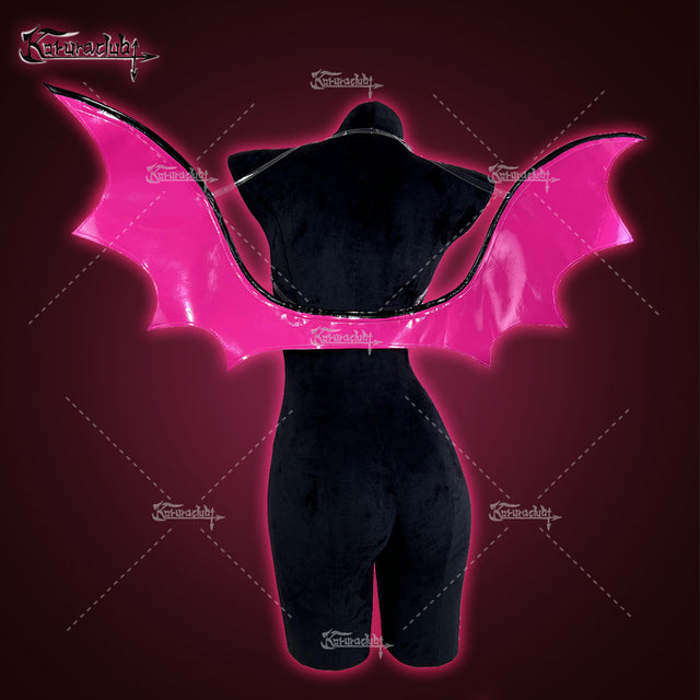 Cosplay Hot pink Bat Devil wings KR03