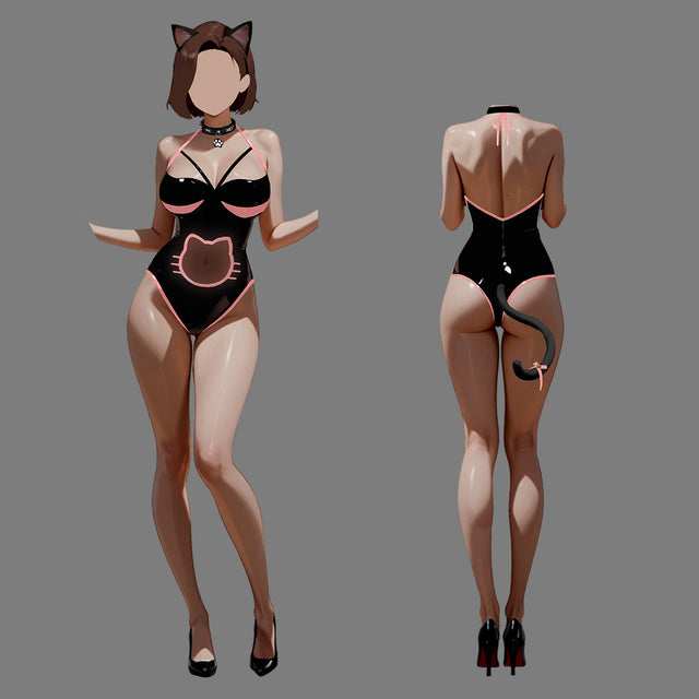 Pre-Sale Cute Cat Bodysuit Lingerie KO74