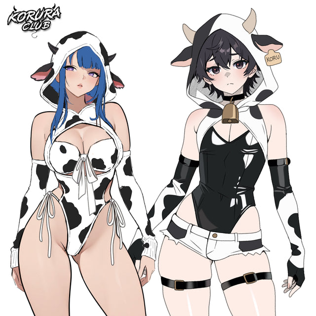 Cow Couple Cosplay Costume CP01