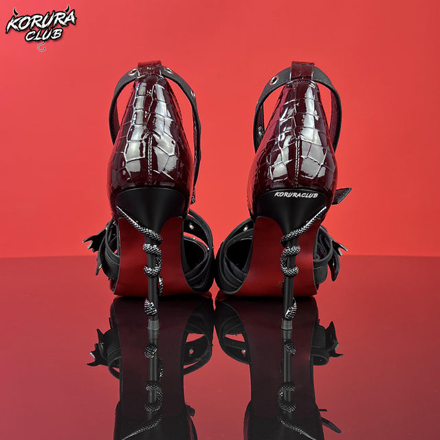 Y2K Gothic Pointed Toe Stiletto Heels AH02