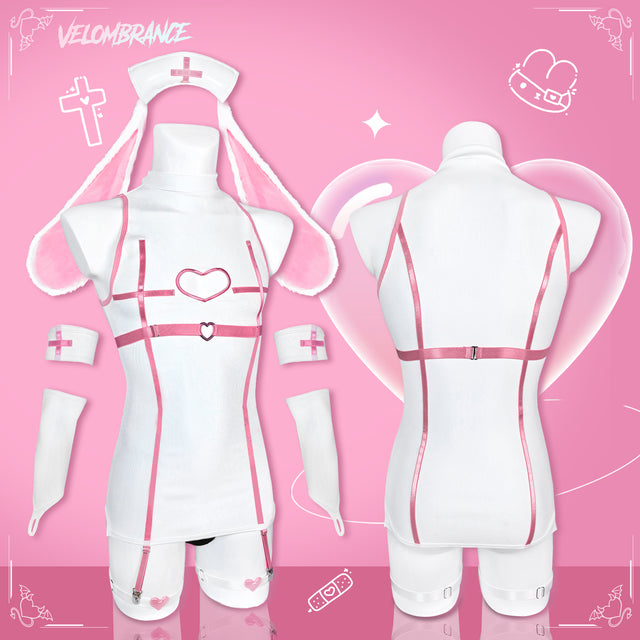 Pre-sale Velombrance Sweetheart Bunny Nurse Dress AS49