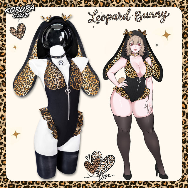 Cosplay Leopard Print Bunny Lingerie KO141