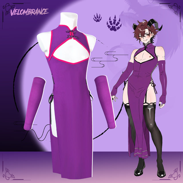 Velombrance Dragon Demon Cheongsam (4-Piece Set） AS57