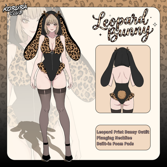 Pre-sale Cosplay Leopard Print Bunny Lingerie KO141