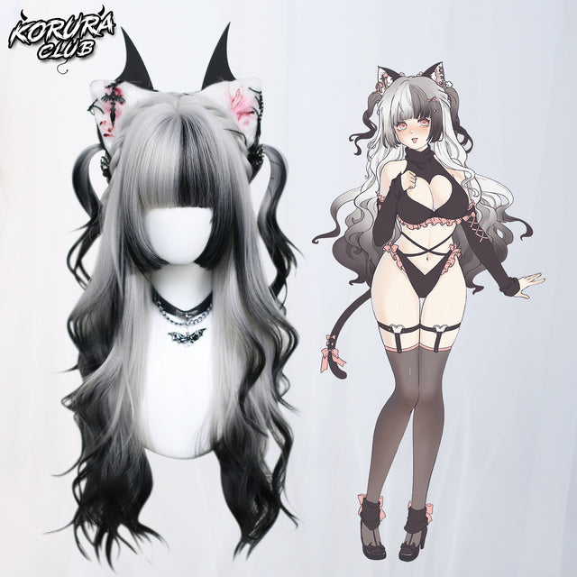 Korura Original Wig #008 Black and White– AkaiYoru Hime