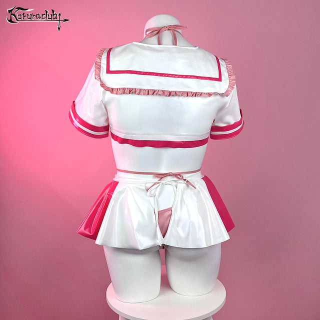 Plus Size Love-heart cheerleader Sailor Lingerie PS13 （6-Piece Set）