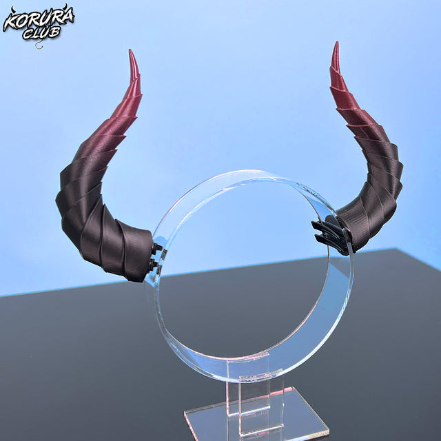 Red and black Cosplay devil horns for Halloween decoration props