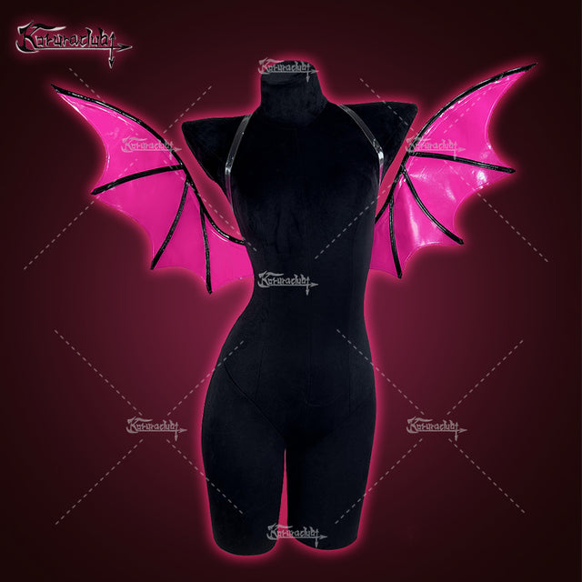 Cosplay Hot pink Bat Devil wings KR03