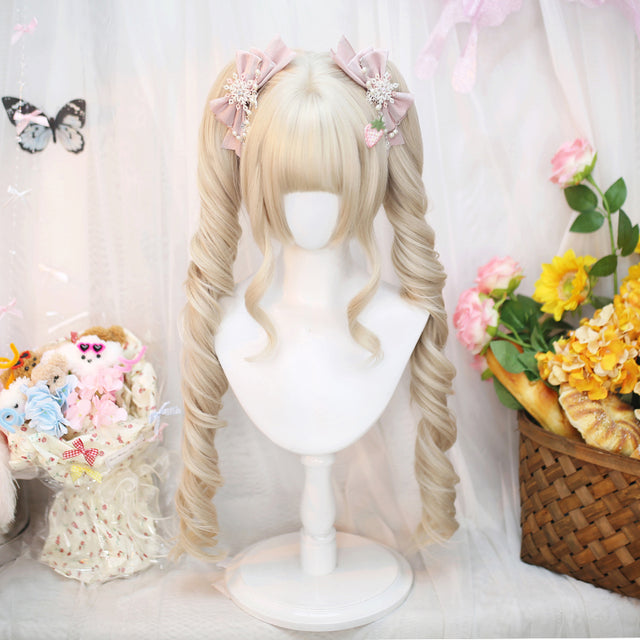 Mixed Color Double Ponytail Curly Hair KW256