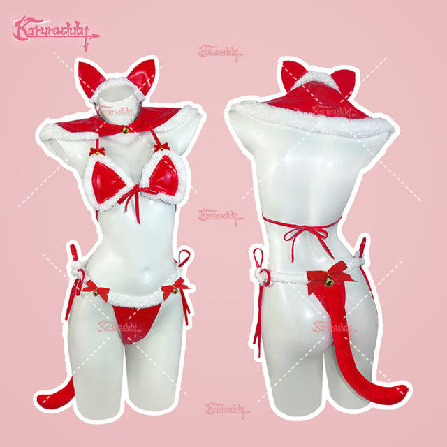 Cosplay Xmas Kitty Kawaii Lingerie KO34 （5-Piece Set）