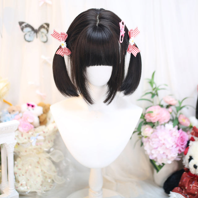 Cute Black Short Wig KW252