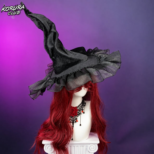 Halloween Lace-Trimmed Witch Hat HH05