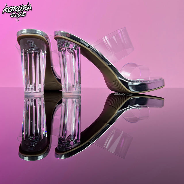 Platform Crystal Chunky Heel Sandals AH12