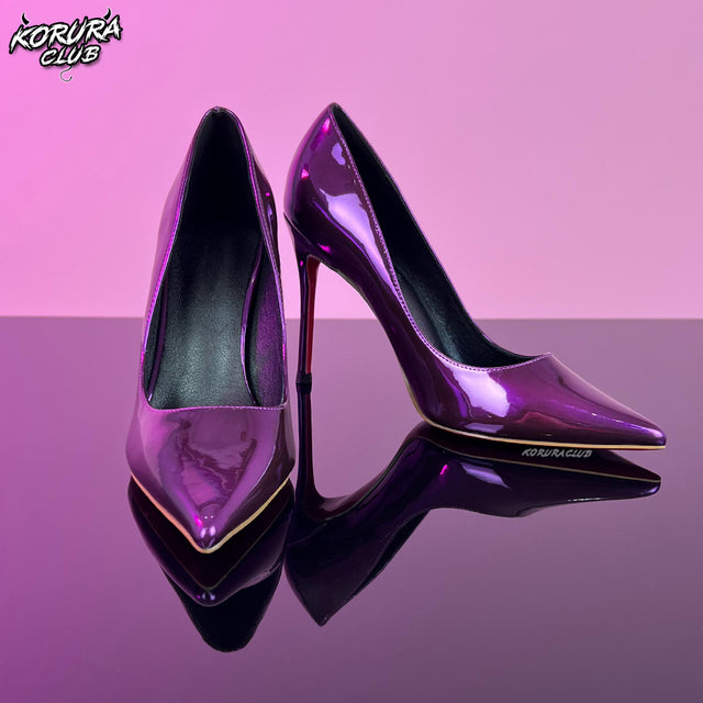 Purple Pointed-Toe Stiletto Heels AH13