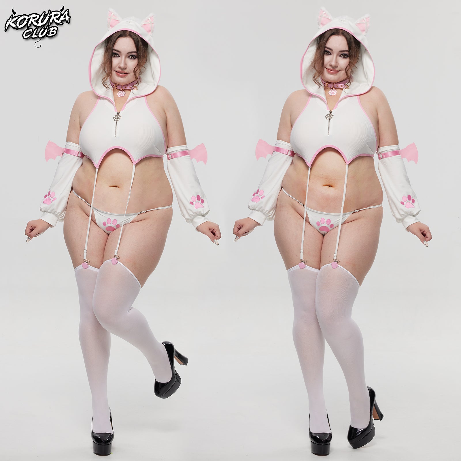 Cat Cosplay Lingerie Set | Cat Girl Costume with Tail – Koruraclub