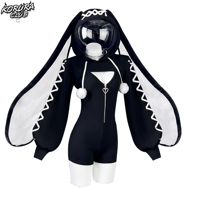Pre-sale Heart-Lock Floppy Bunny Jumpsuit CJ04