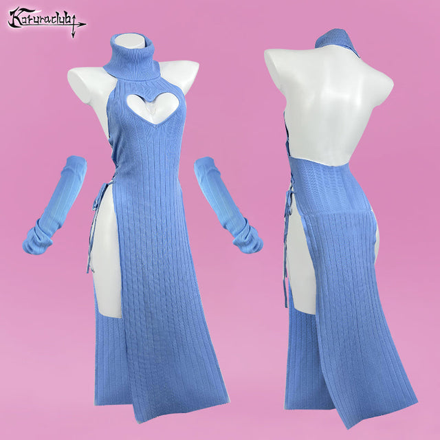 Blue Heart-Shaped Cheongsam MG28