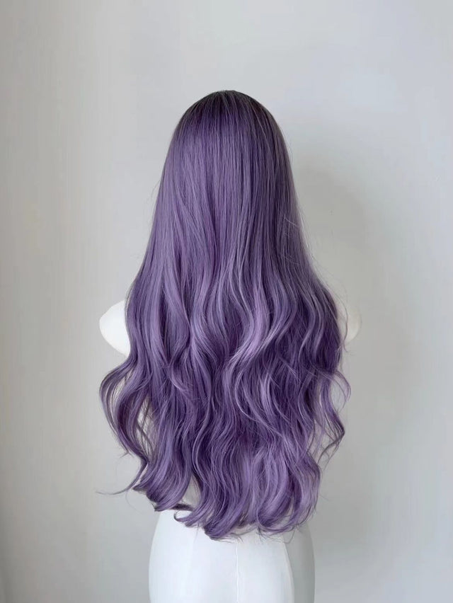 Purple Long Curly Hair KW111
