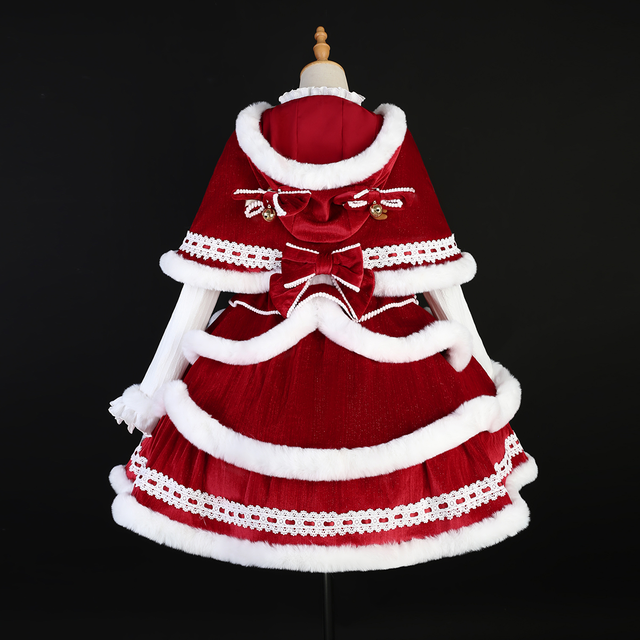 Lolita Hooded Cape Christmas Dress SD62