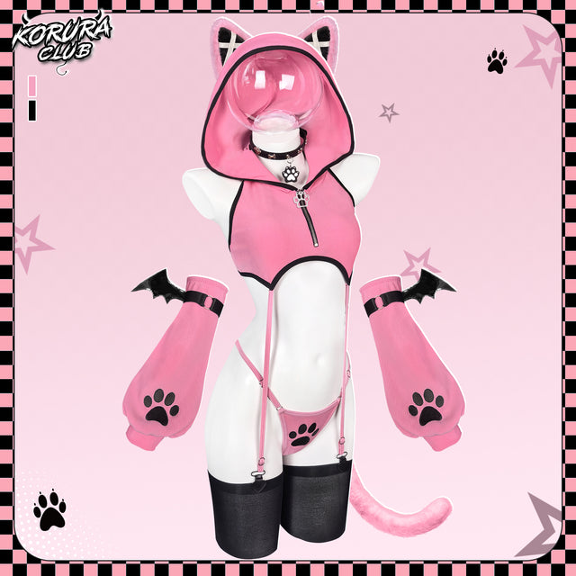 Pre-sale Cat Cosplay Lingerie Vest Set KO156