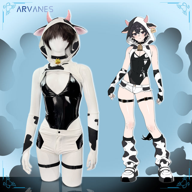 Arvanes Cow Bodysuit (7-Piece Set） AS42