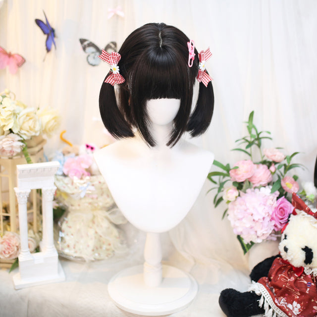 Cute Black Short Wig KW252