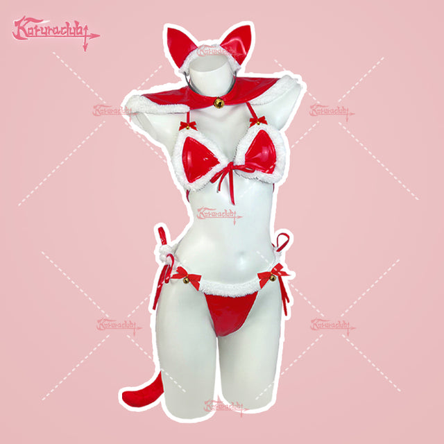 Cosplay Xmas Kitty Kawaii Lingerie KO34 （5-Piece Set）