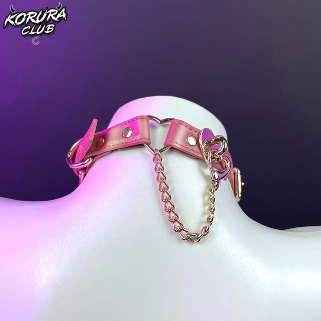 Special Deals Double Heart Lock Collar 30 Pieces Only KO91
