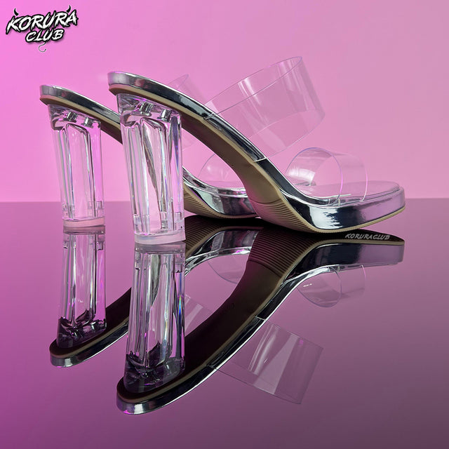 Platform Crystal Chunky Heel Sandals AH12