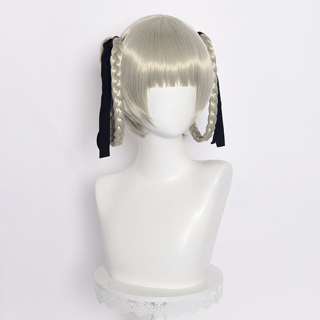 Cosplay Silver Short Braid Wig KW216
